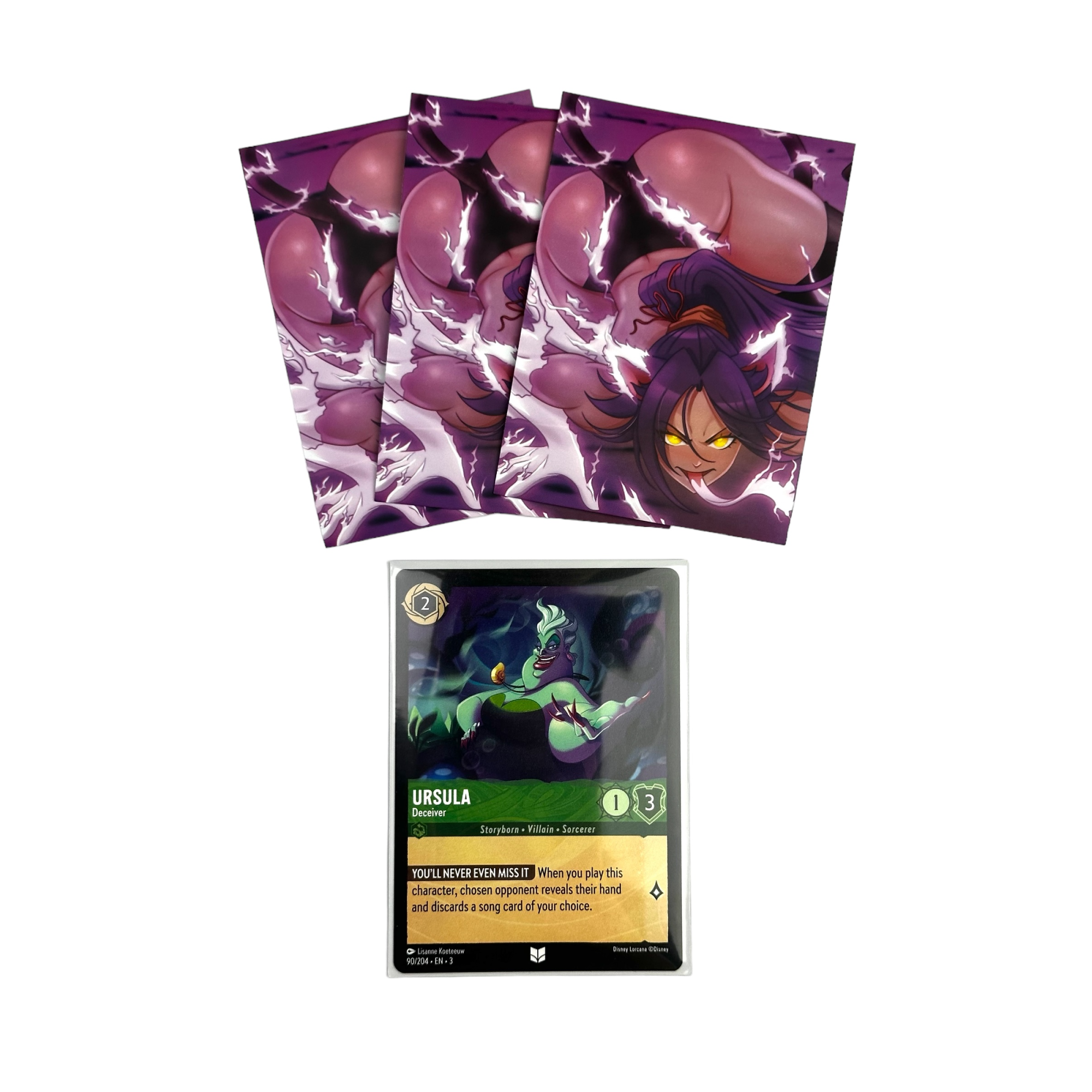 ursula card sleeves Trading Game Ivy Soul Calibur free gaming with these reliable card sleeves Ravensburger Disney Lorcana TCG: Archazia's