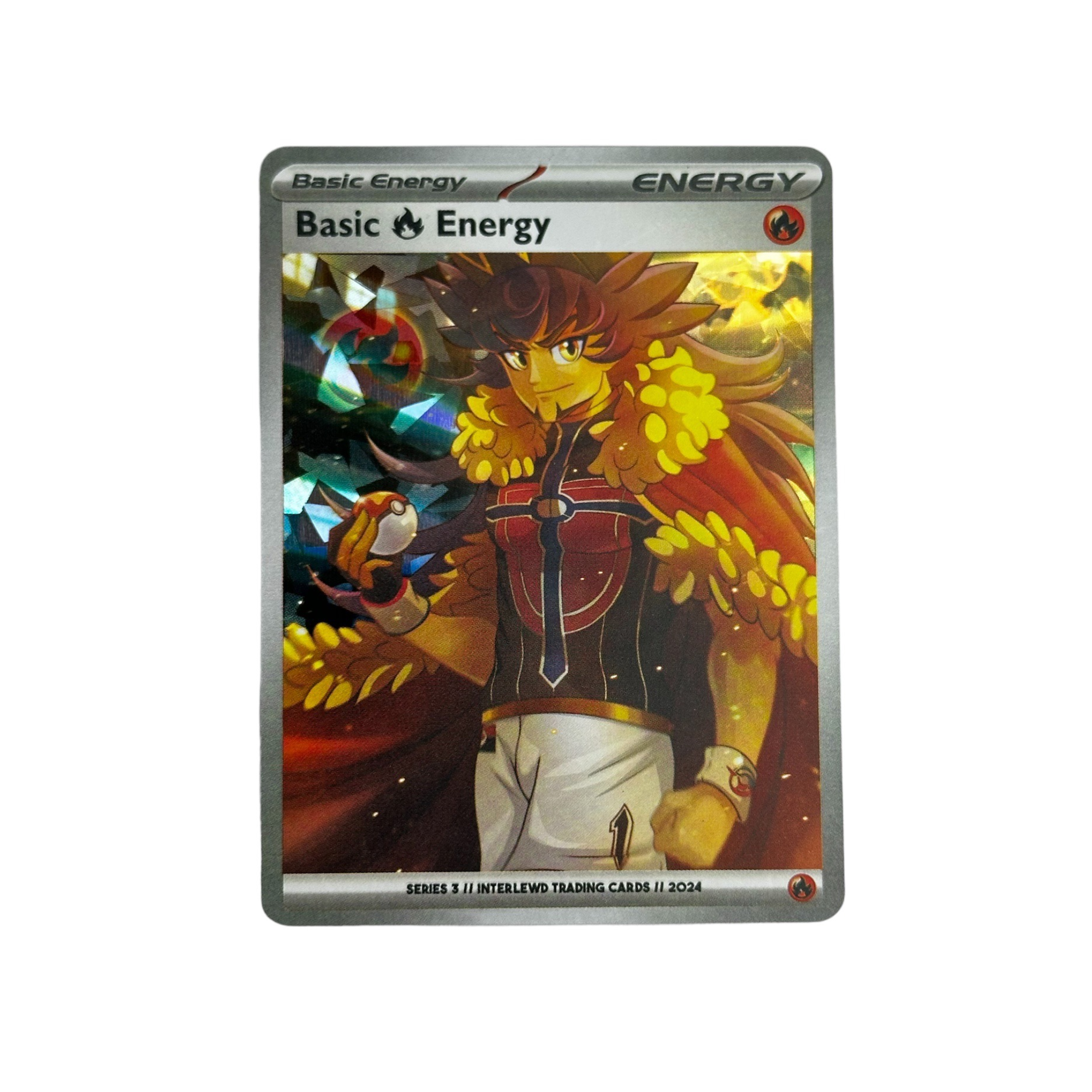 Leon Custom Fire Energy Pokemon Card
